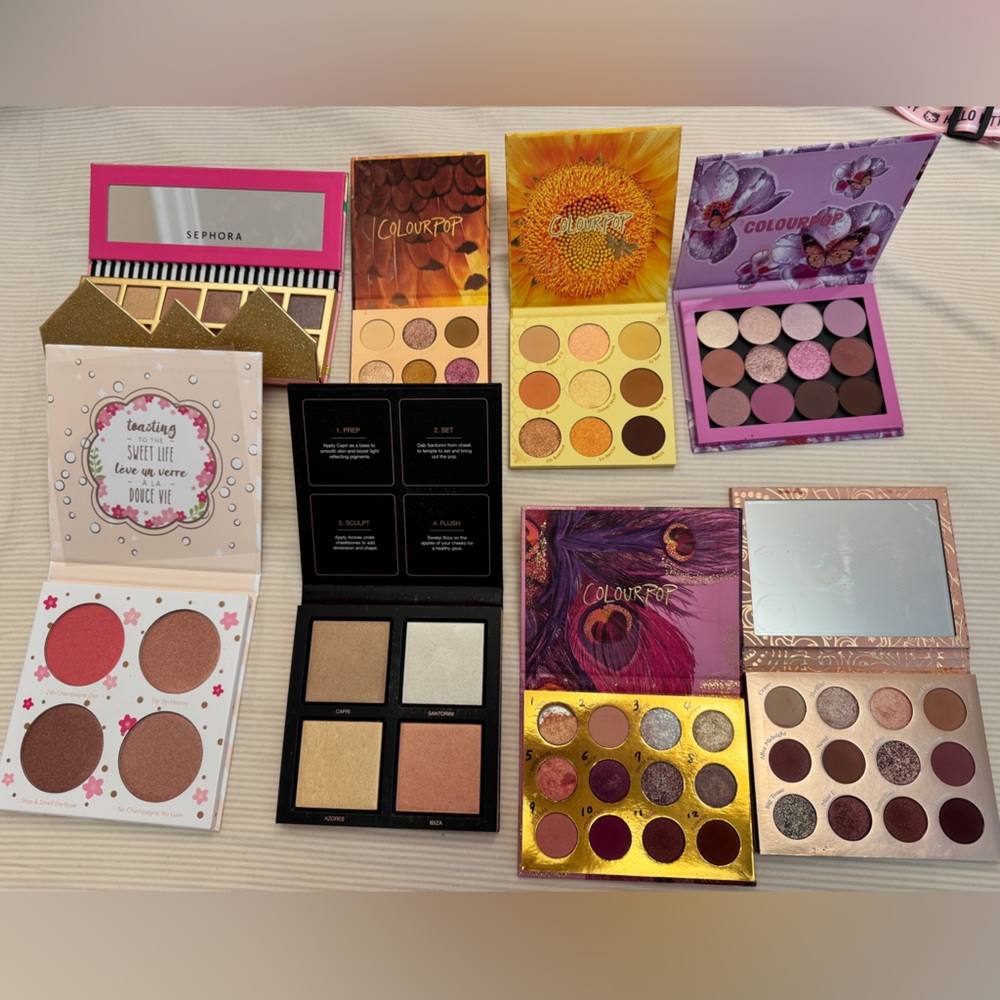 Colourpop Huda Sephora cotton candy 8 palettes